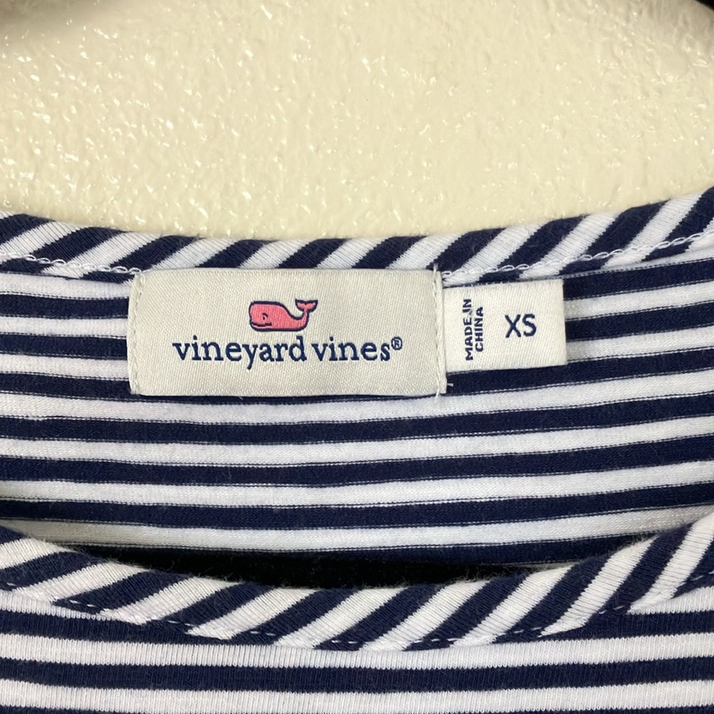 Vineyard Vines Striped Stretch Knit T Shirt Dress, XS - Picture 2 of 5